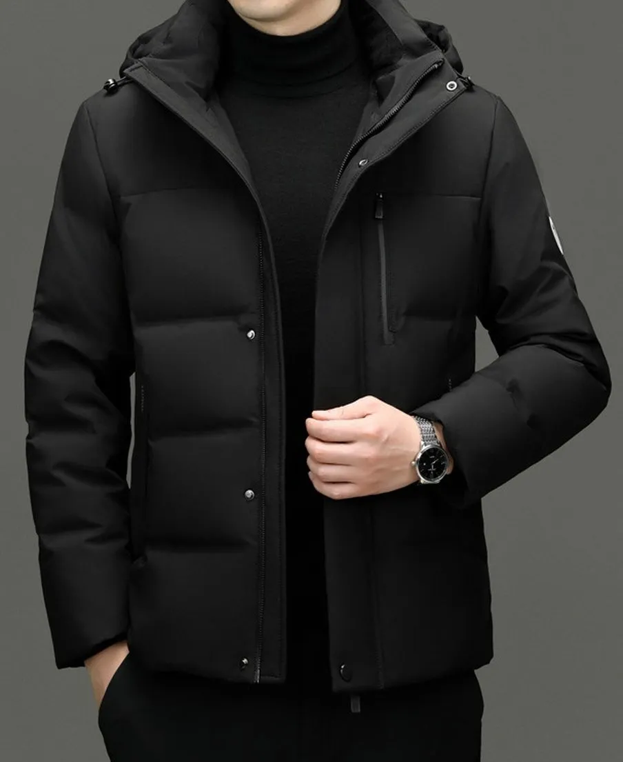 Thickened Quilted Down Down Jacket for Men