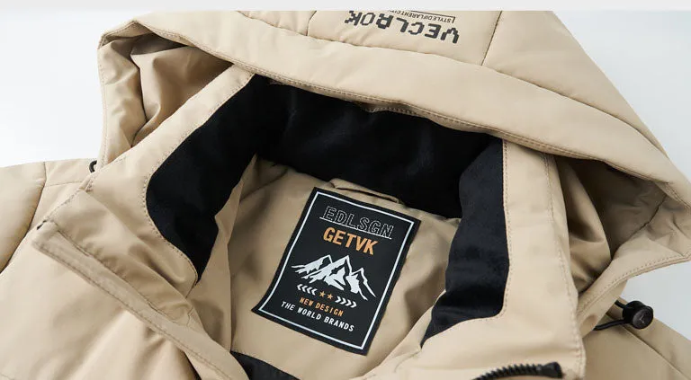 Thickened Quilted Down Down Jacket for Men