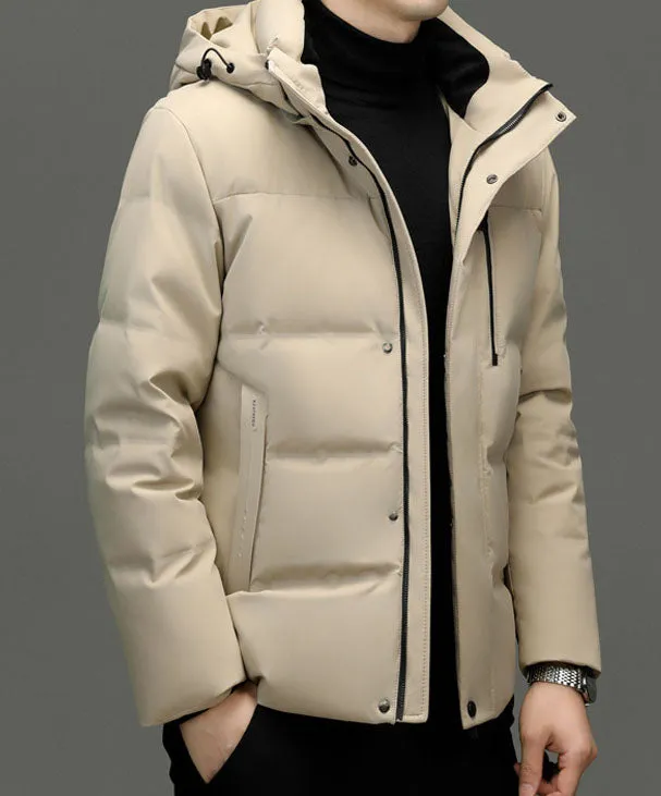 Thickened Quilted Down Down Jacket for Men