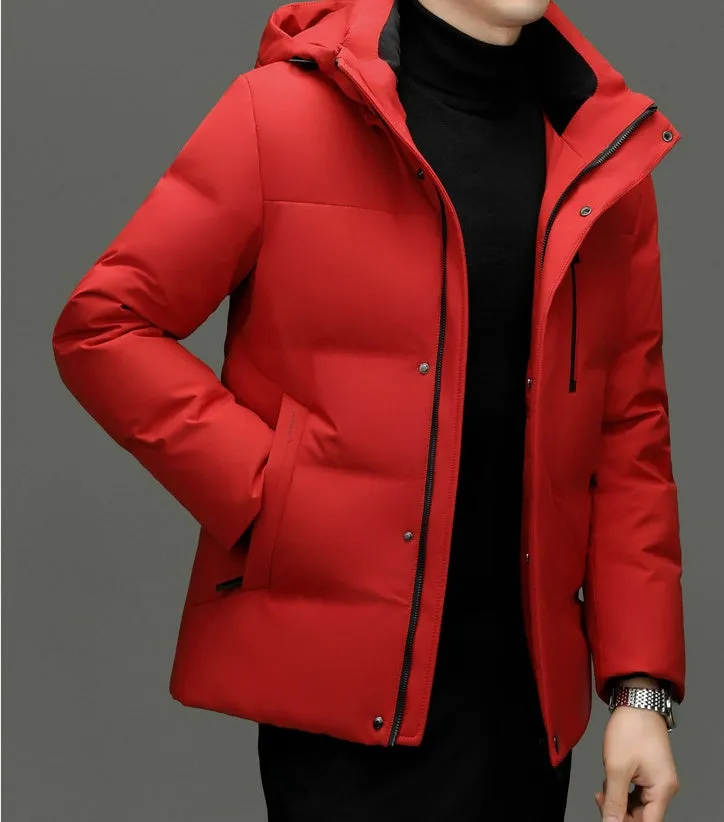 Thickened Quilted Down Down Jacket for Men