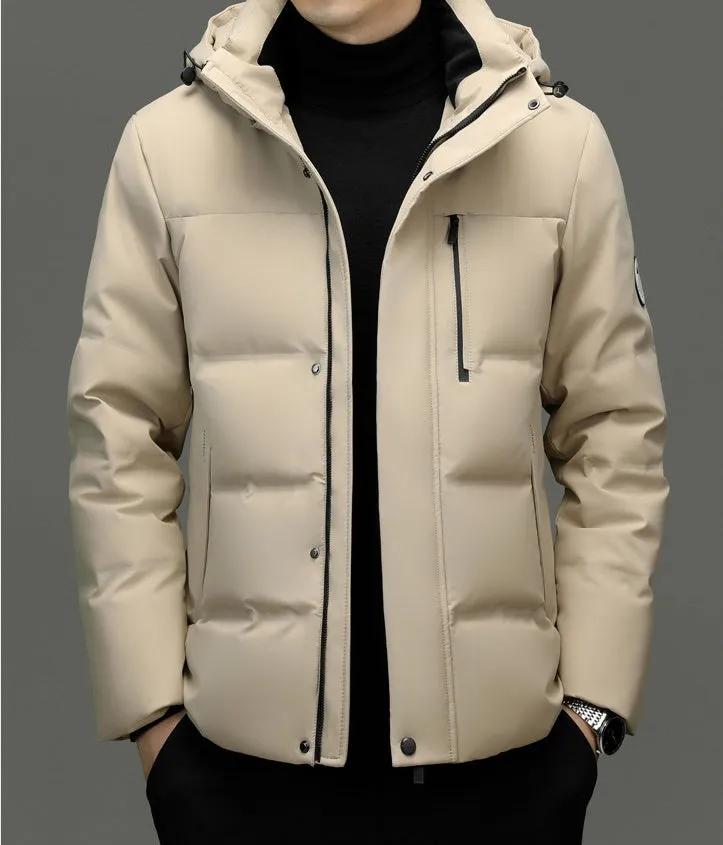 Thickened Quilted Down Down Jacket for Men