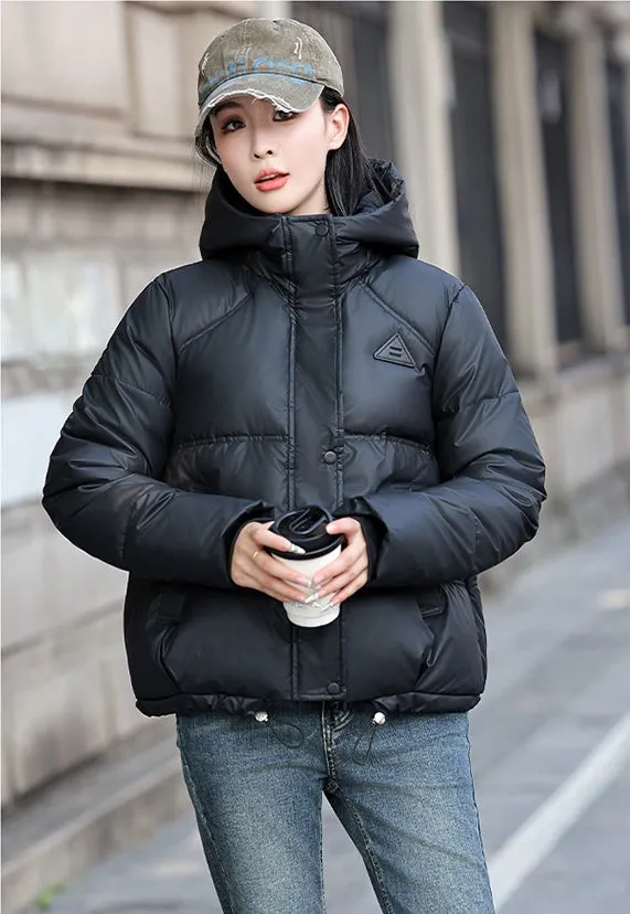 Thickened Stain-Resistant Quilted Puffer Jacket for Fashionable Women