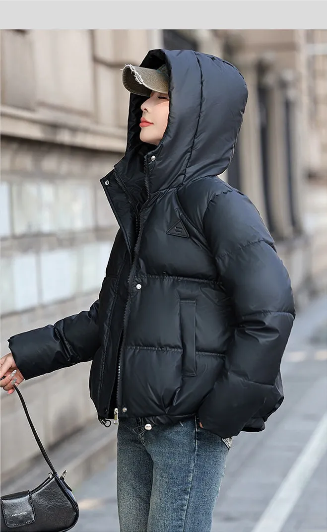 Thickened Stain-Resistant Quilted Puffer Jacket for Fashionable Women