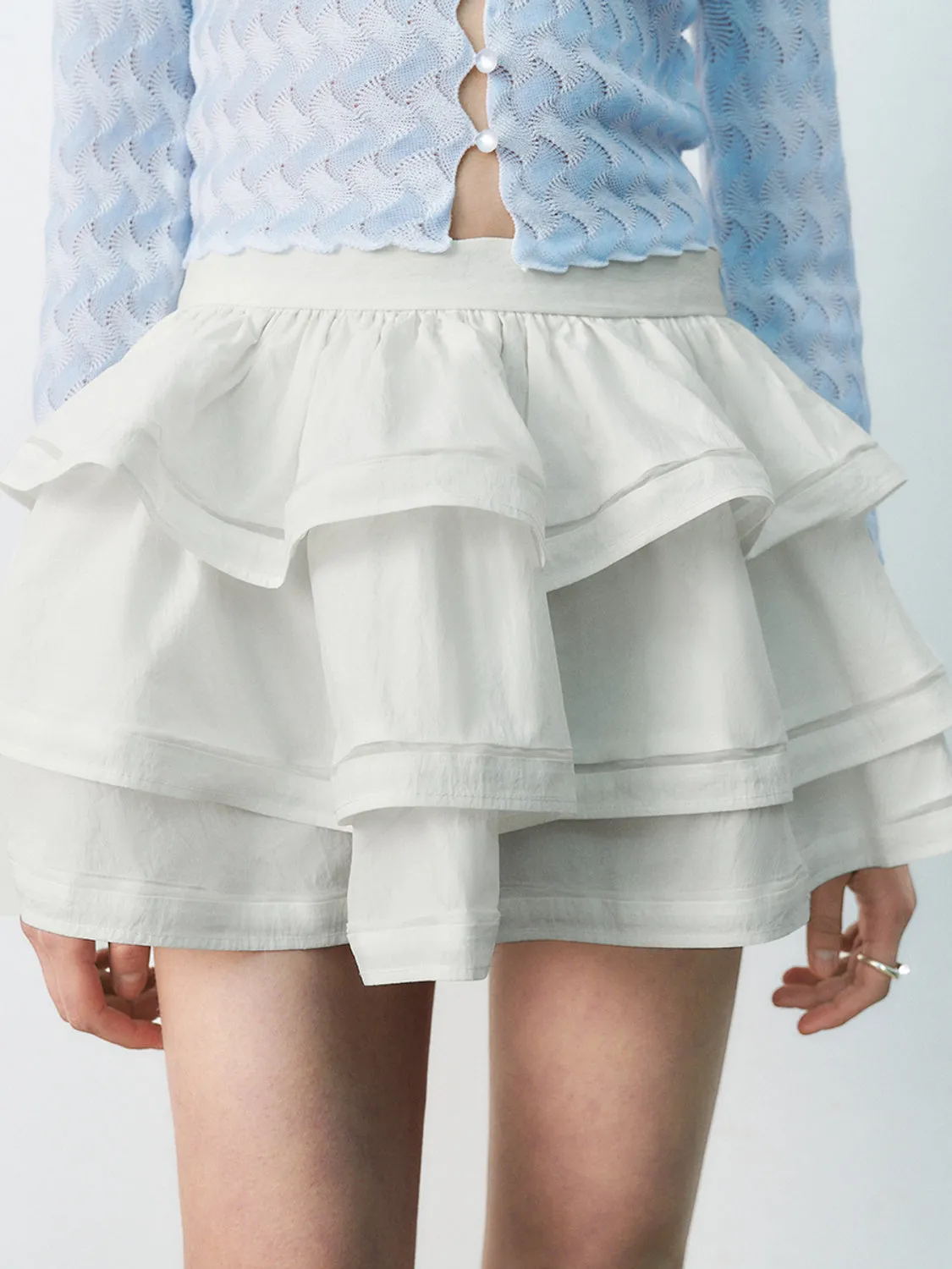 Tiered Mini A-Line Skirts