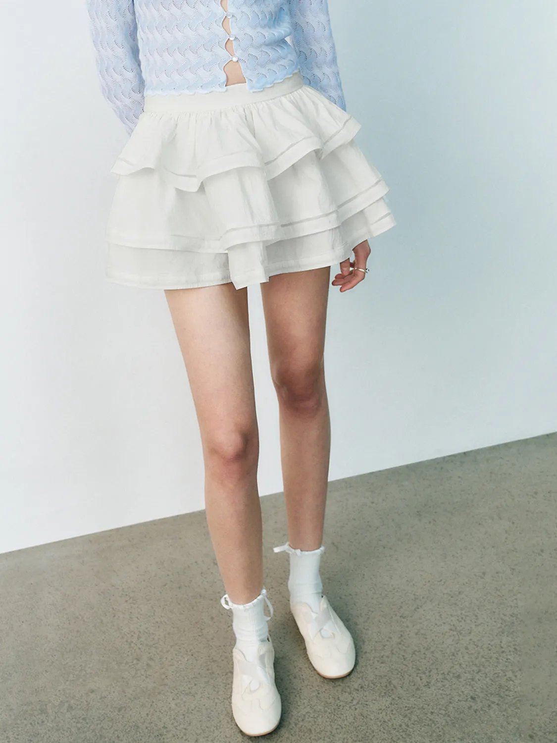 Tiered Mini A-Line Skirts