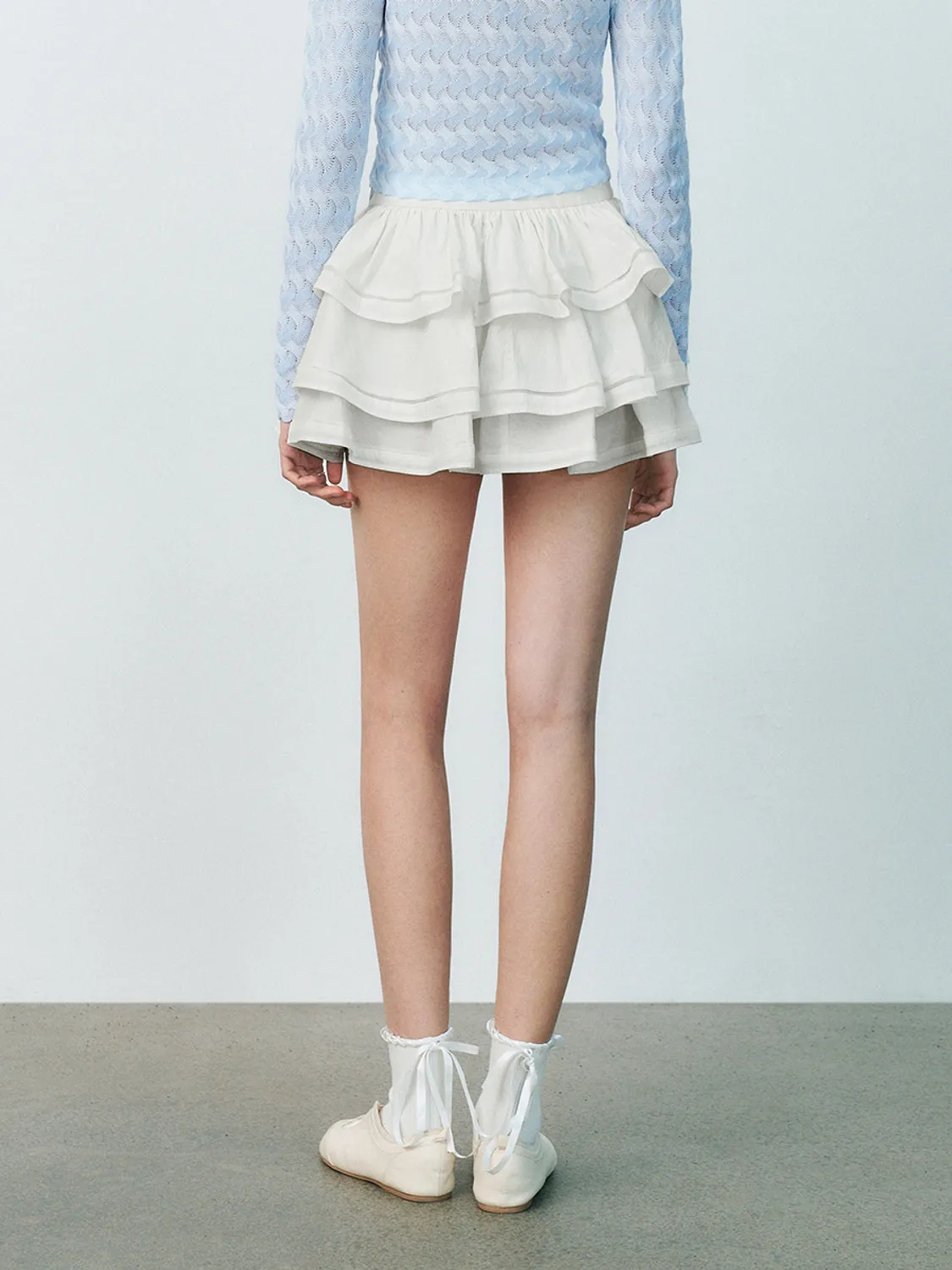 Tiered Mini A-Line Skirts