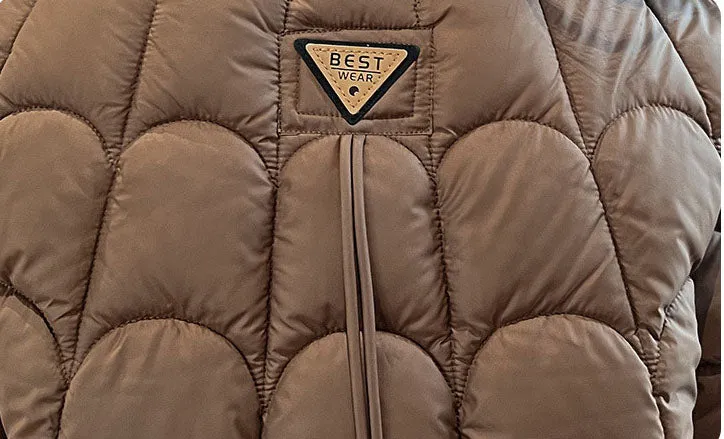 Trendy Quilted Puffer Jacket with Button Pocket