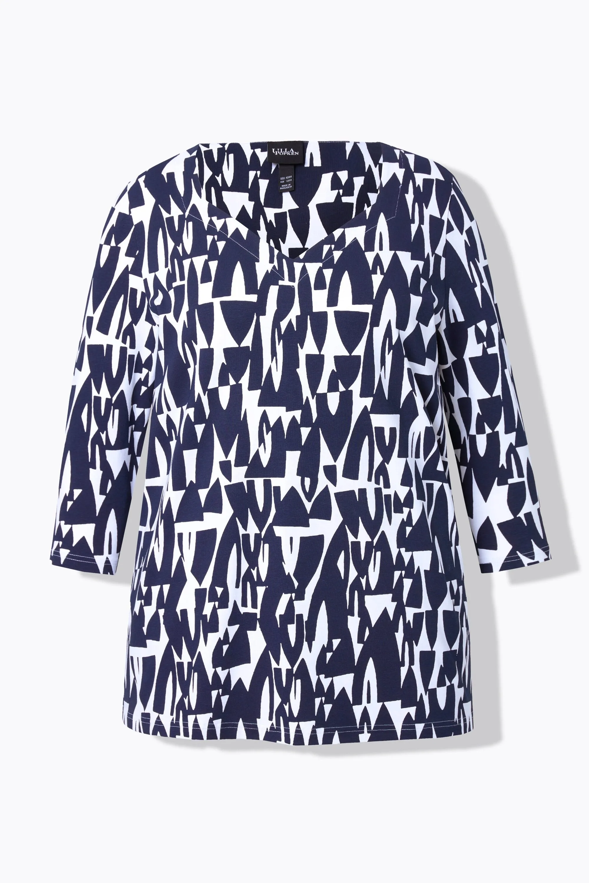Ulla Popken Sweetheart Blouse in Navy