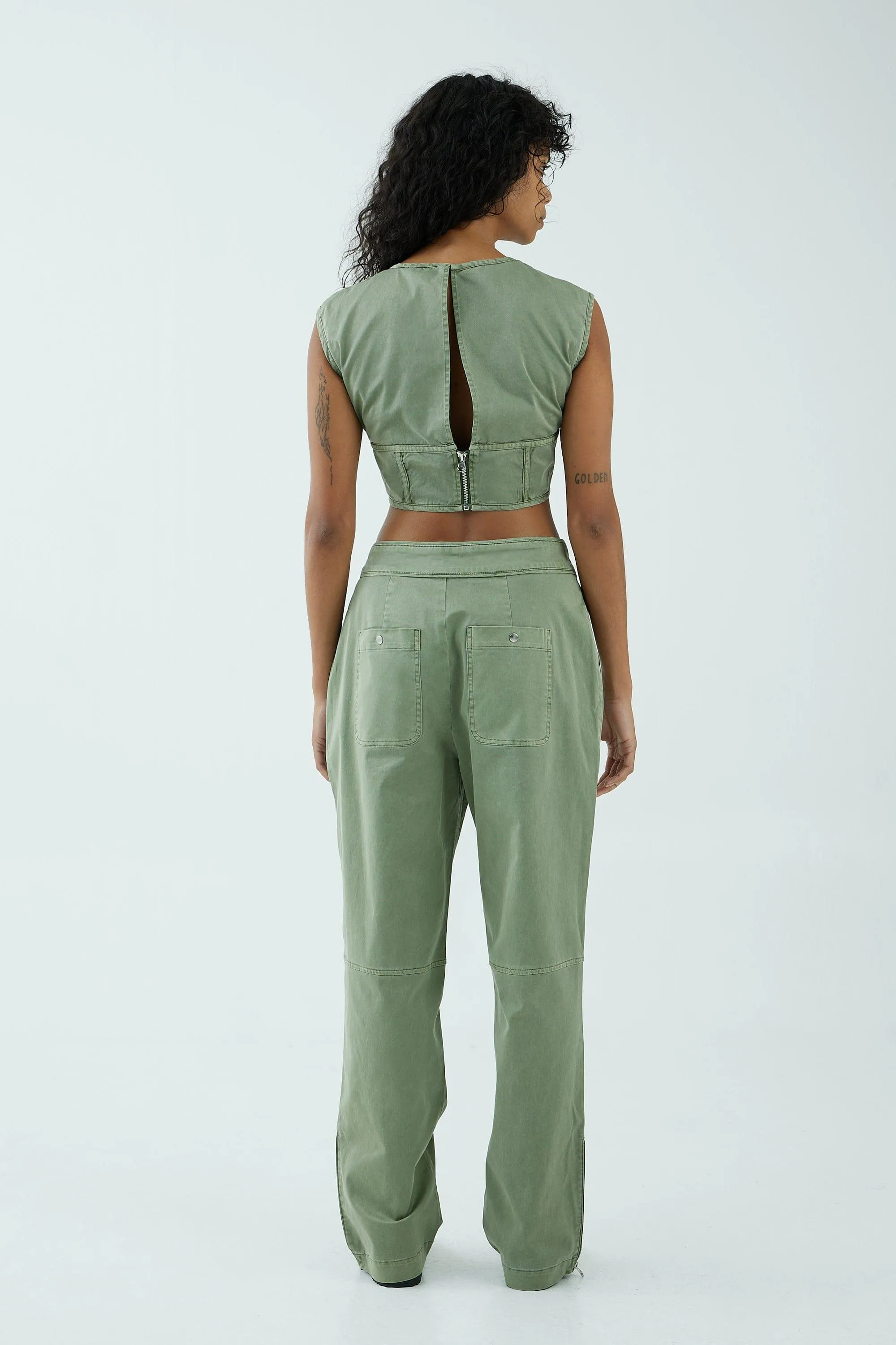 UNIFORM CORSET TANK | MOSS