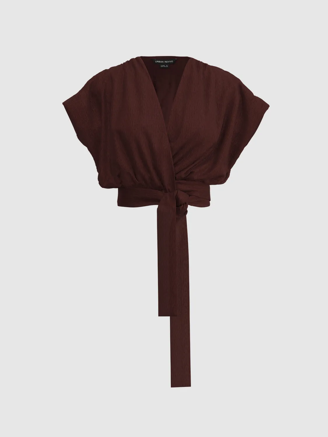 V-Neck Twisted Front Blouses