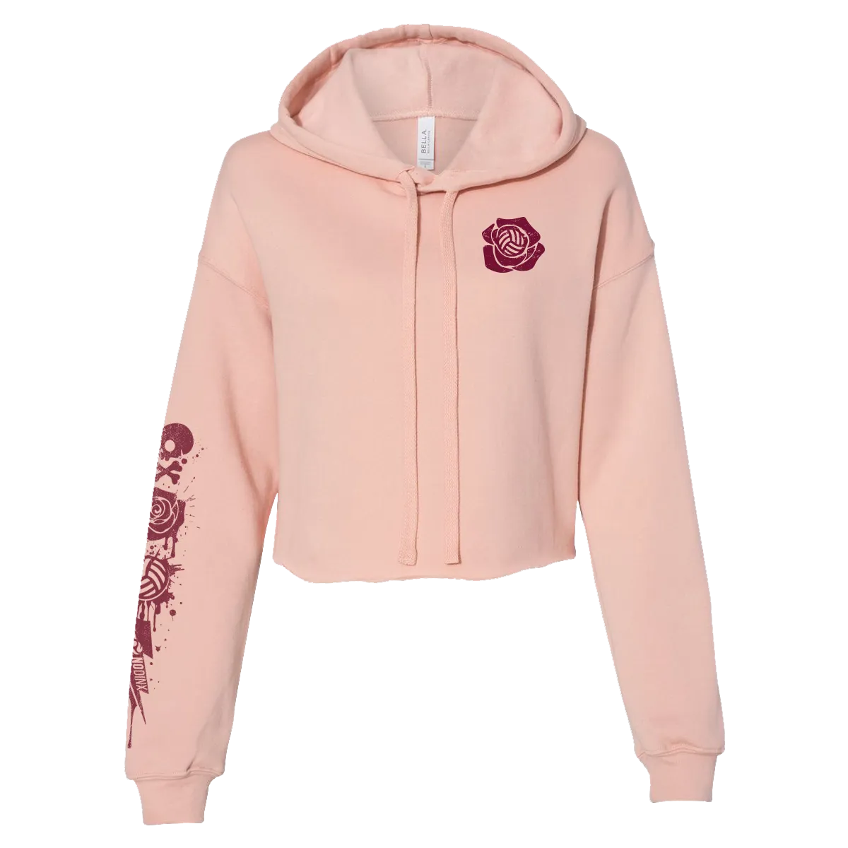 VB N' Roses Cropped Hoodie