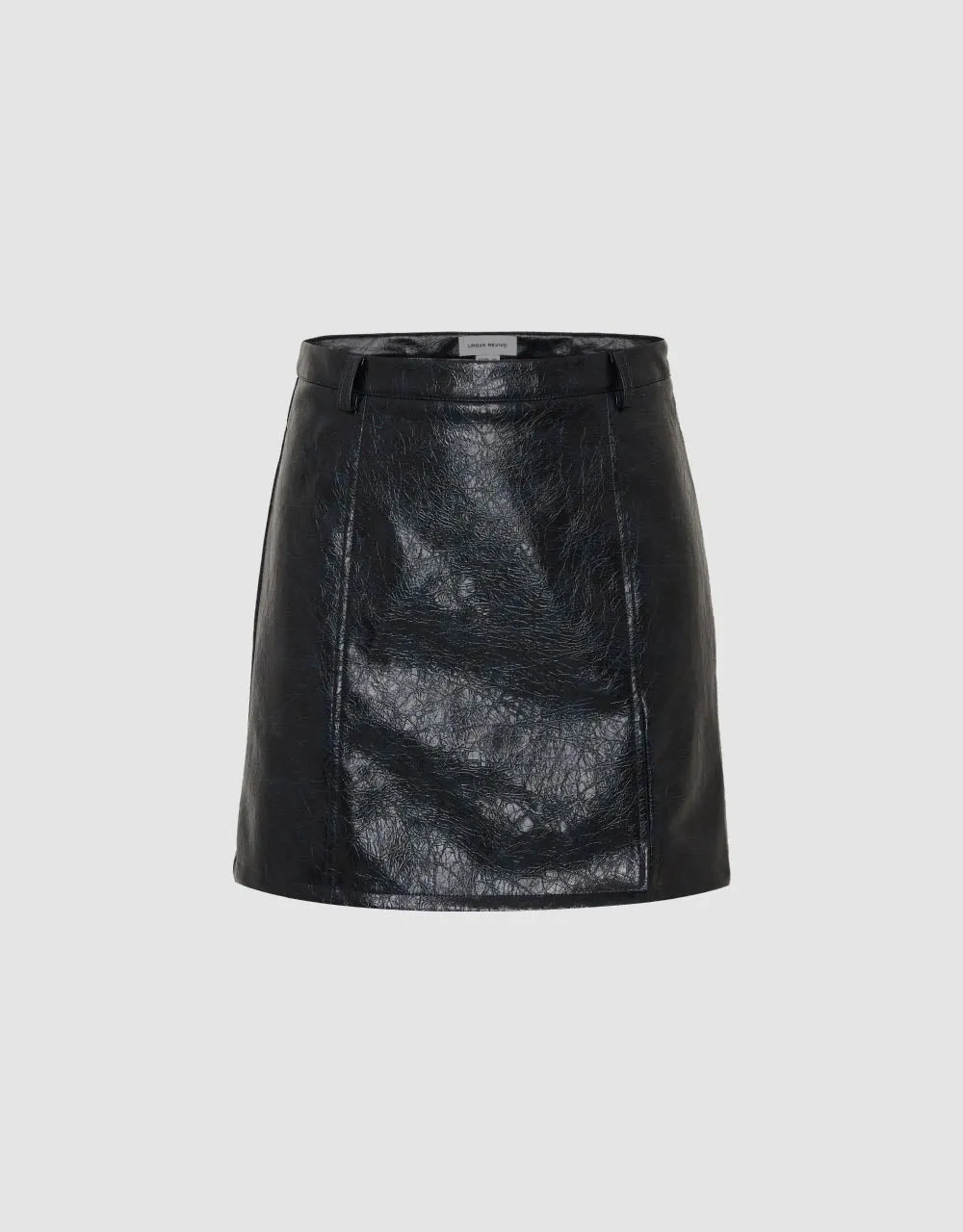 Vegan Leather Mini A-Line Skirt