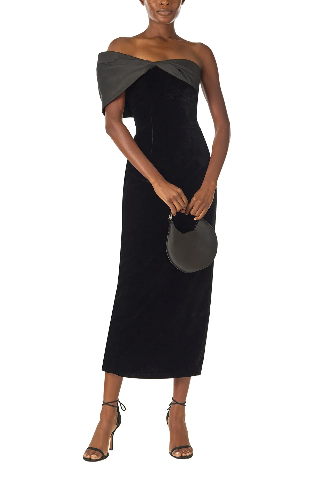 Velvet Off The Shoulder Sheath