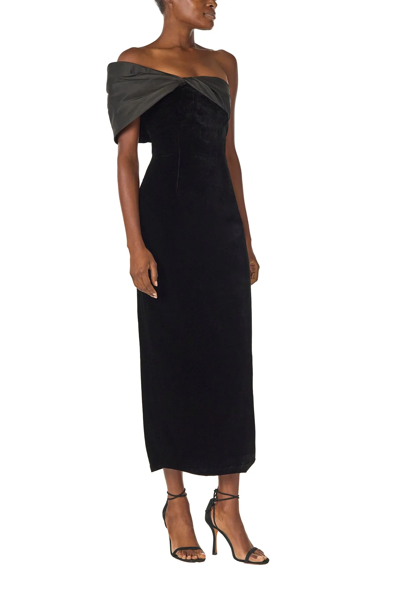 Velvet Off The Shoulder Sheath