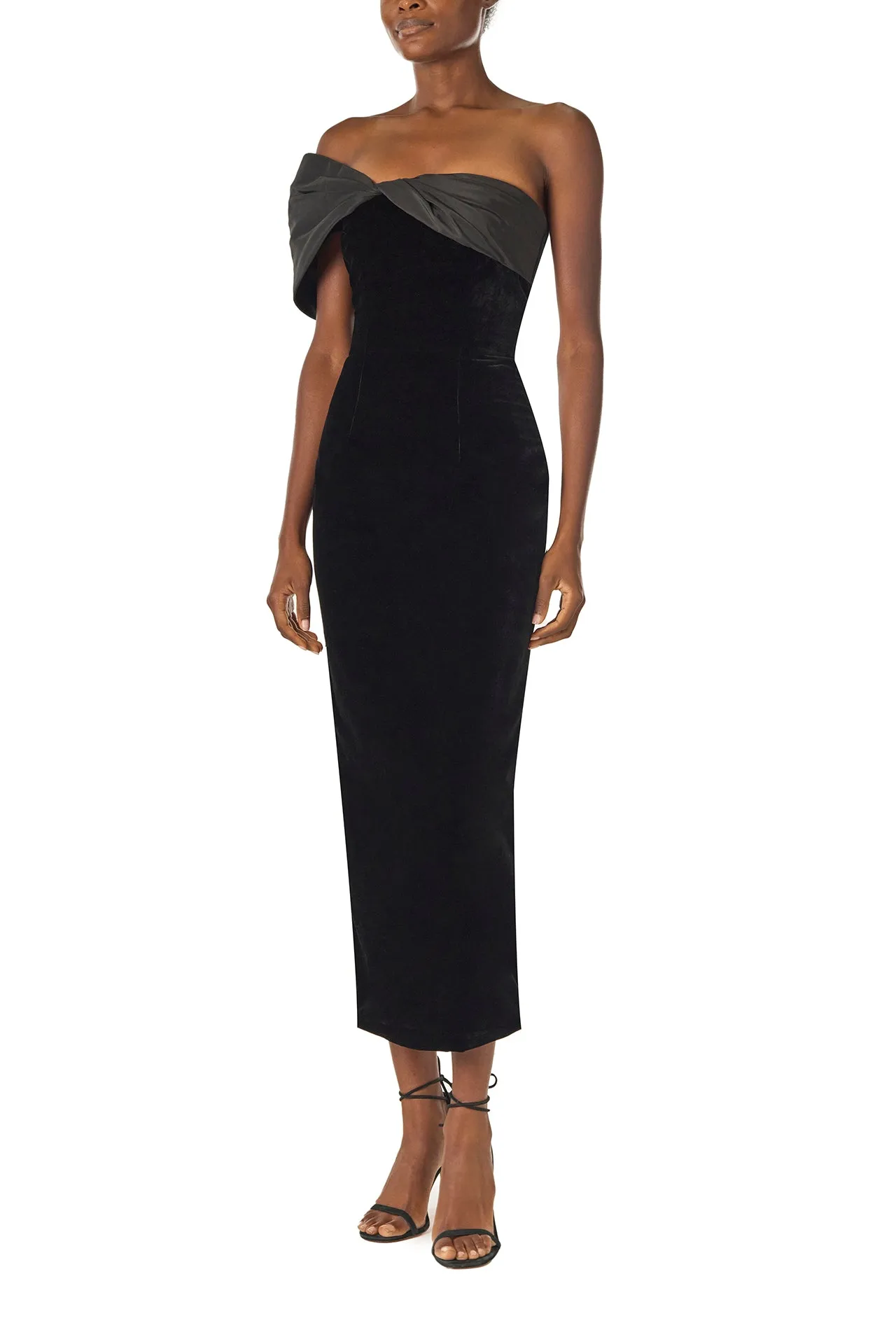 Velvet Off The Shoulder Sheath