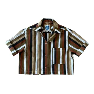 Venice Hawaiian shirt in Black and Tan