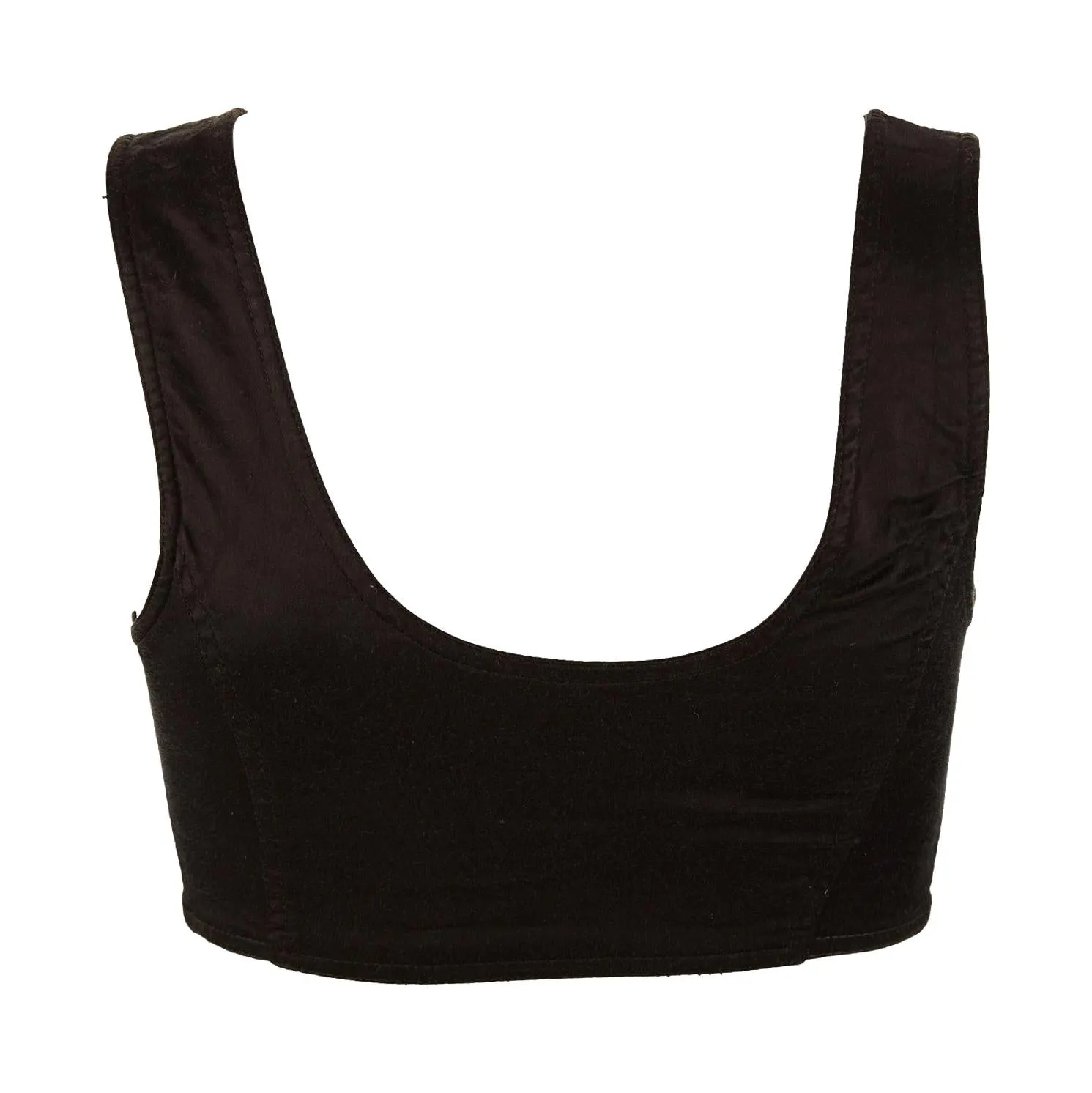 Versace Black Medusa Cropped Zip Tank