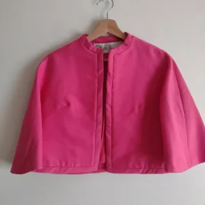 Vintage 50s 60s Bright Pink Lilli Ann San Francisco M Cropped Suit Jacket
