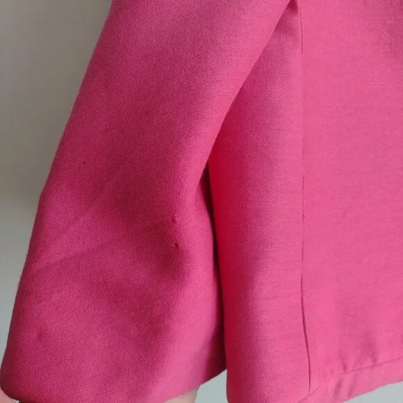 Vintage 50s 60s Bright Pink Lilli Ann San Francisco M Cropped Suit Jacket