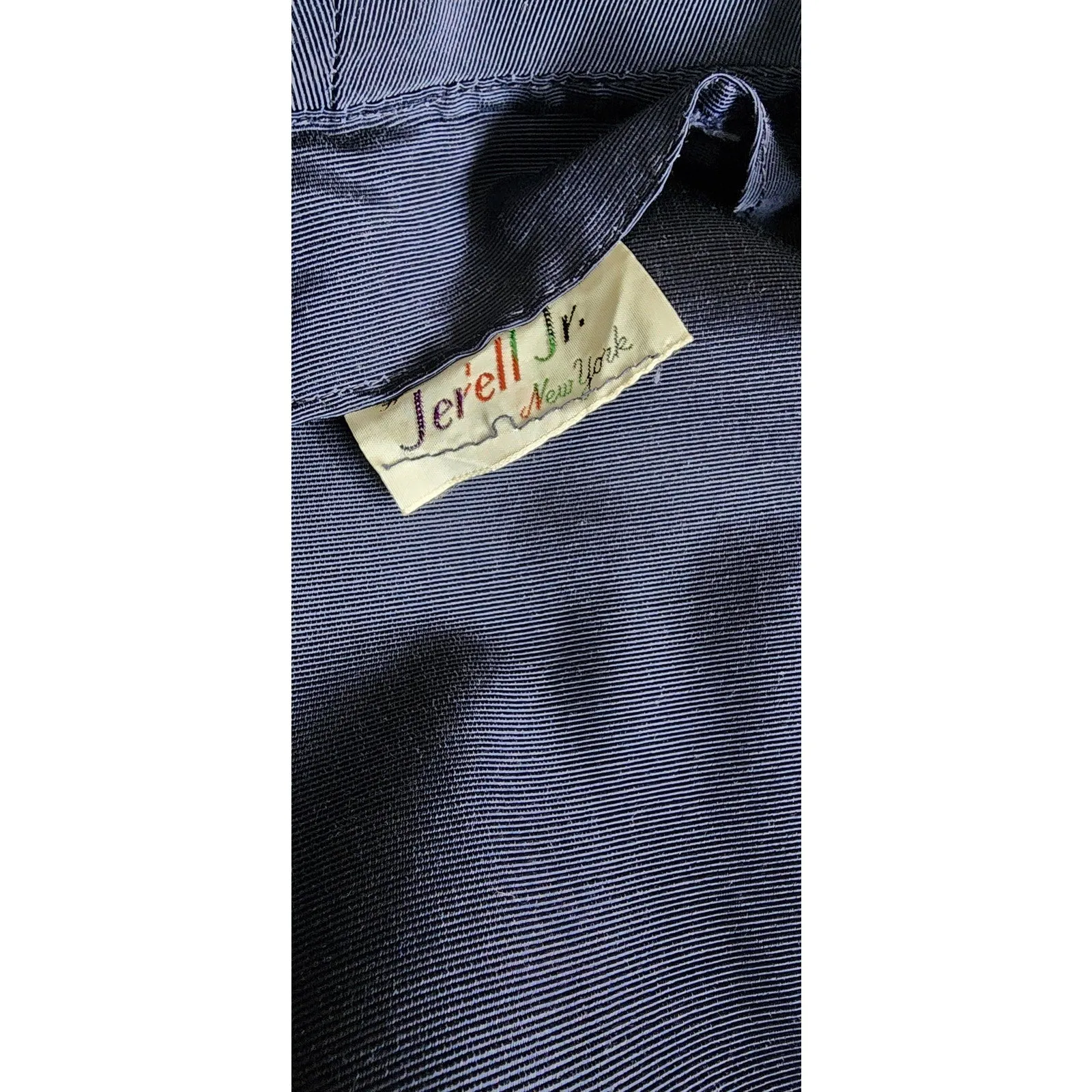 Vintage 50s Blue Dress Suit Nautical Stripe Cropped Jacket Jerell Jr