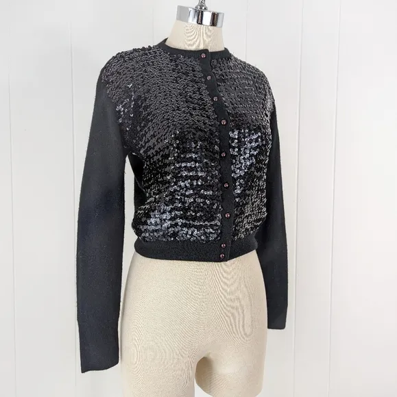 vintage 50's sequined cardigan