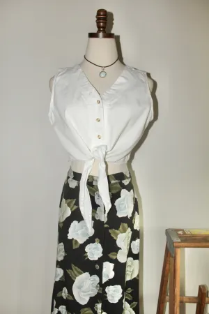 Vintage 90s Cropped Cotton Top (M)