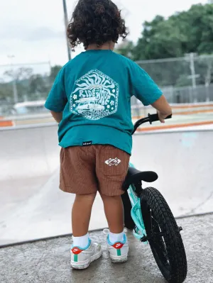 Vintage cord baggy skater short - Groms - Coconut brown
