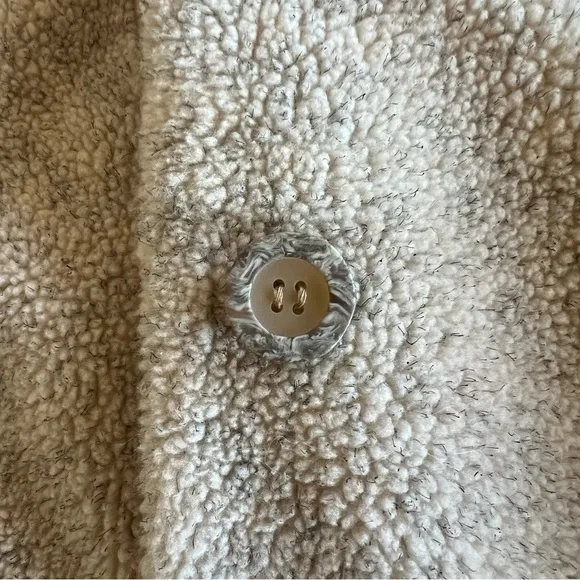 Vintage Cream Fuzzy Winter Coat