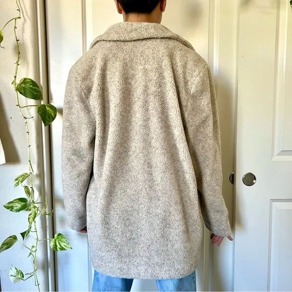 Vintage Cream Fuzzy Winter Coat