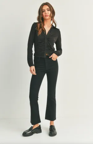 Vintage Cropped Flare | Black