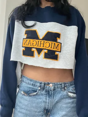 Vintage Cropped Michigan Sweatshirt -