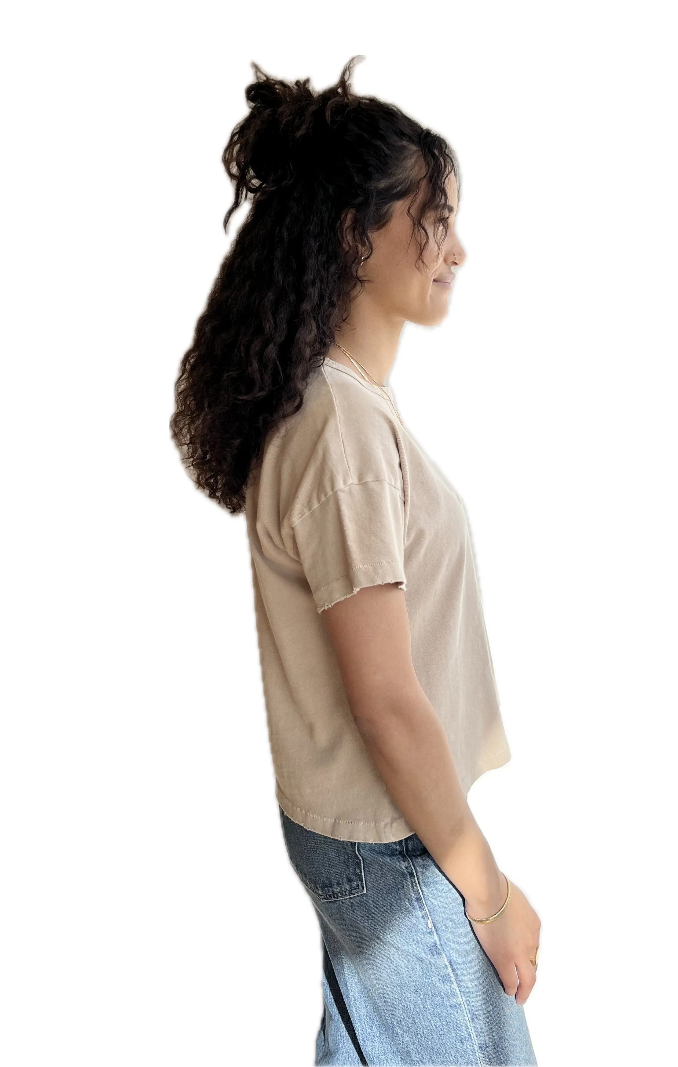 Vintage FILLE tee in Mushroom