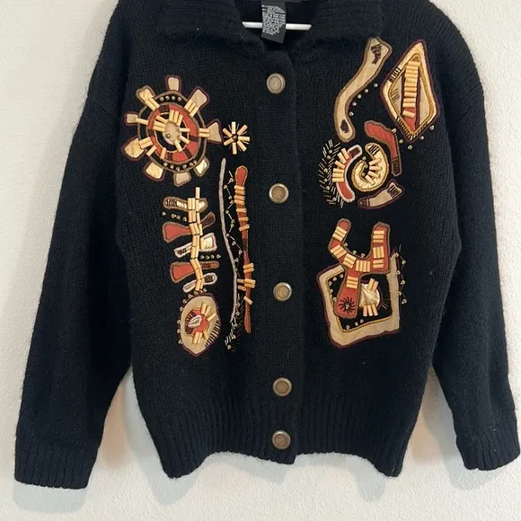 Vintage IB Diffusion Mohair Blend Fuzzy Cardigan Sweater