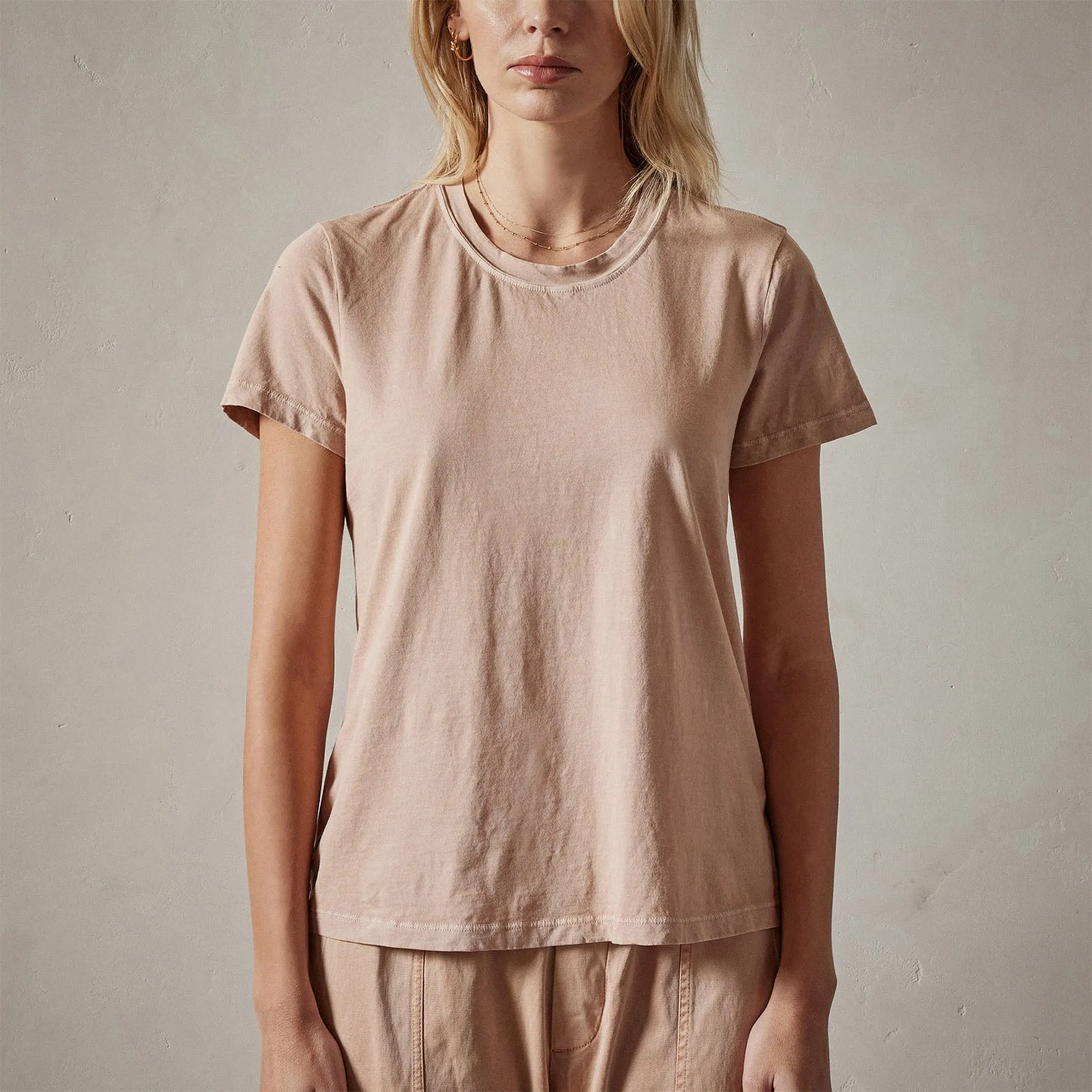 Vintage Little Boy Tee - White Peach Pigment
