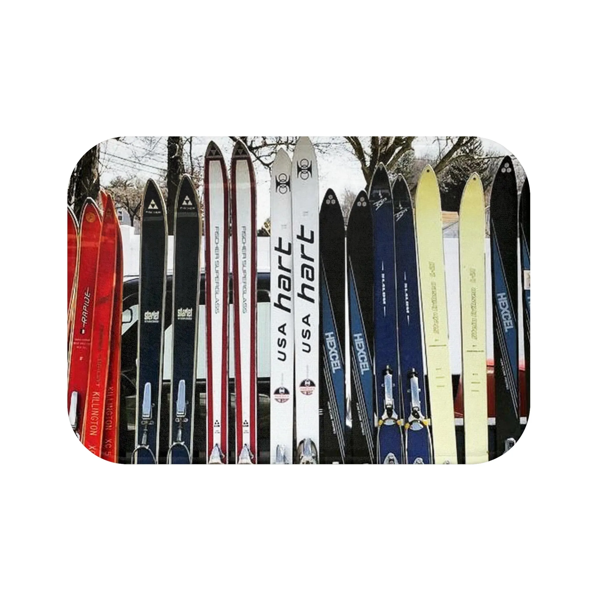 Vintage Skis - Bath Mat