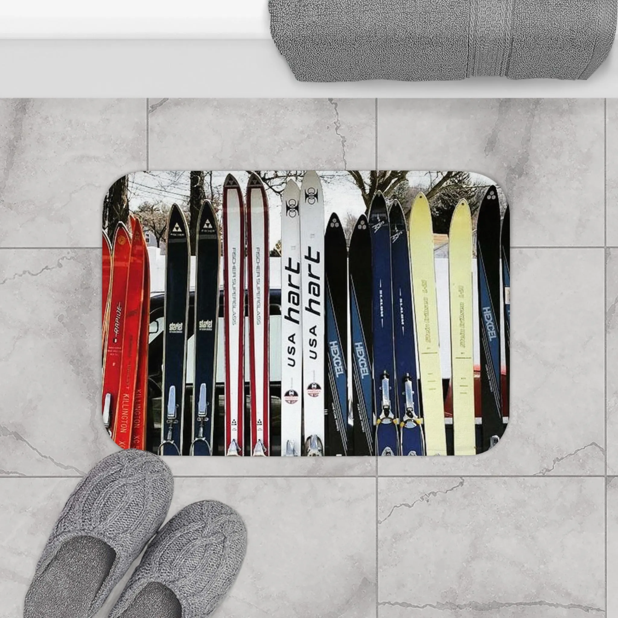 Vintage Skis - Bath Mat