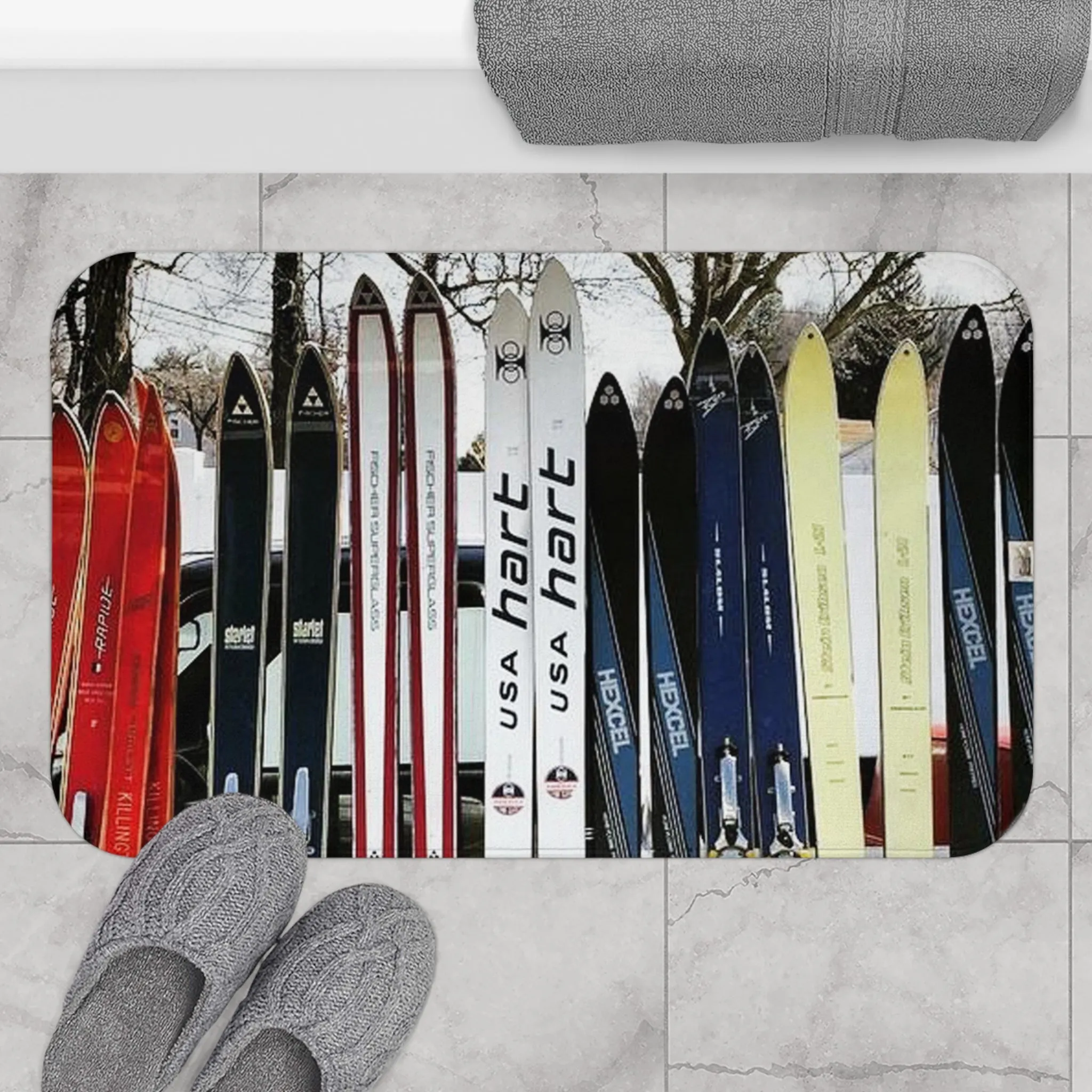 Vintage Skis - Bath Mat