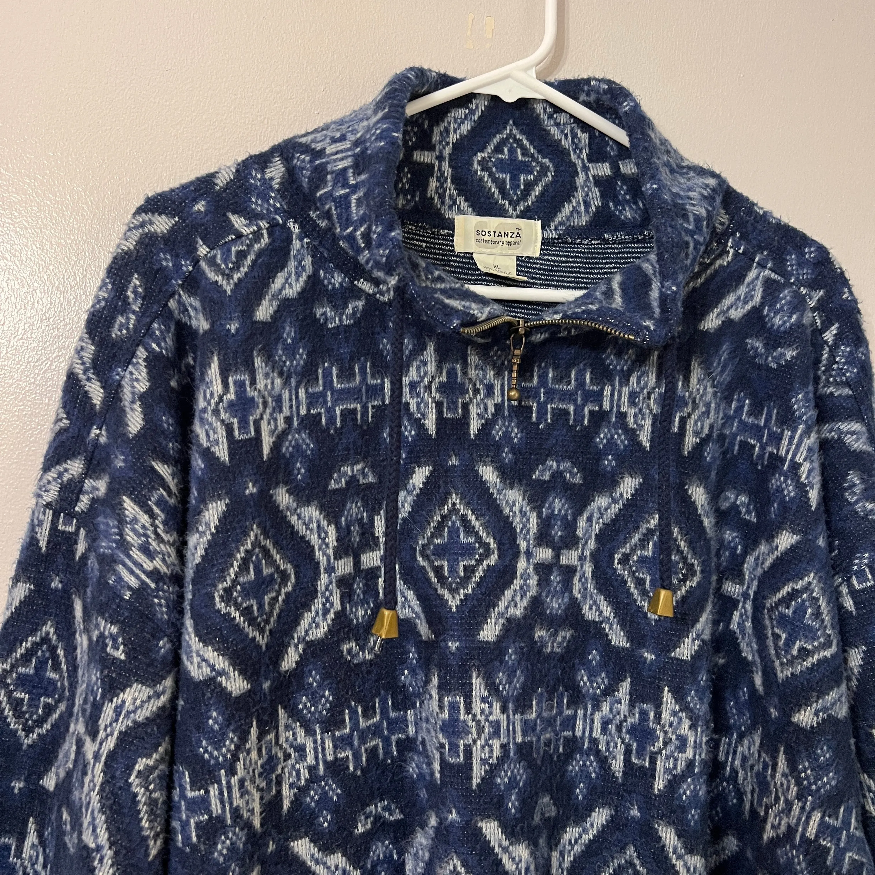 Vintage Sostanza Tribal Print Pullover