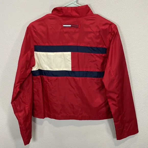 Vintage Tommy Hilfiger 90s Y2K cropped jacket red