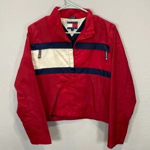 Vintage Tommy Hilfiger 90s Y2K cropped jacket red