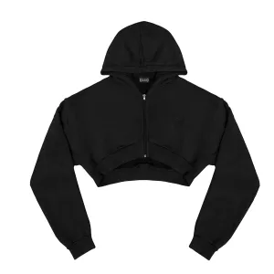Vitals Cropped Zip in Vintage Black