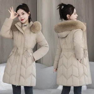 Water-Resistant and Windproof Padded Puffer Jacket for Women