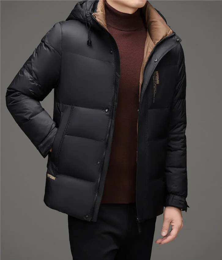 Water-resistant and Windproof Puffer Down Jacket for Men