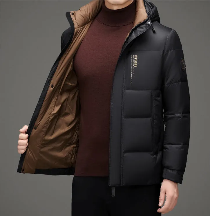 Water-resistant and Windproof Puffer Down Jacket for Men