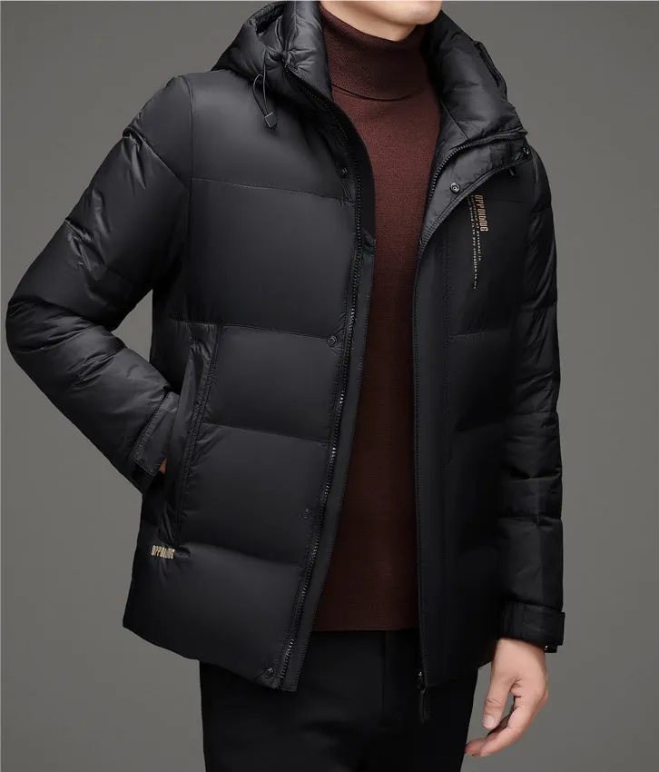 Water-resistant and Windproof Puffer Down Jacket for Men