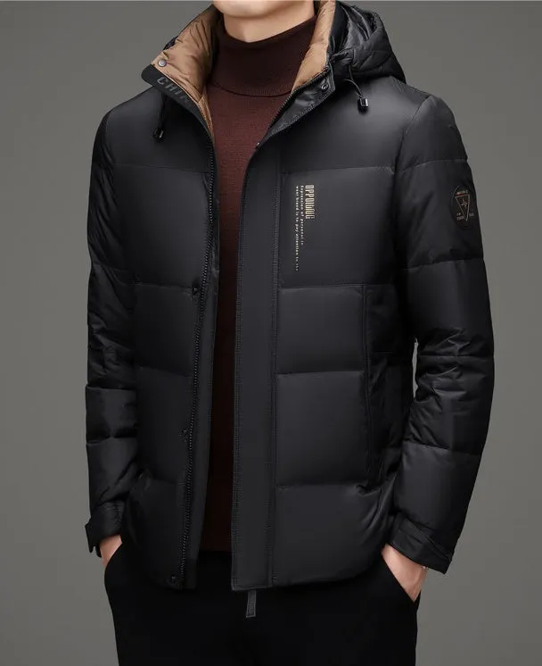 Water-resistant and Windproof Puffer Down Jacket for Men