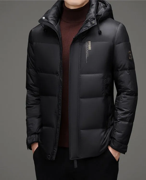 Water-resistant and Windproof Puffer Down Jacket for Men