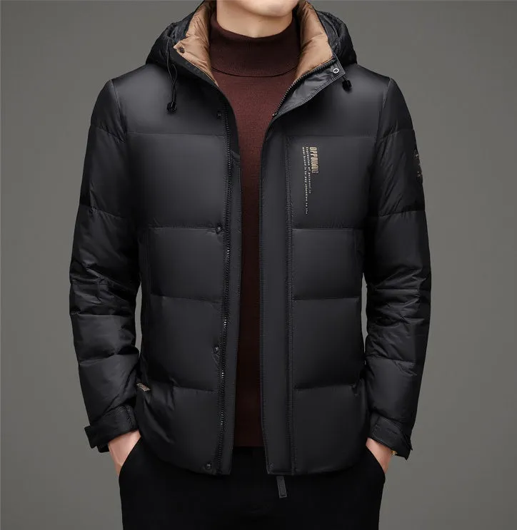 Water-resistant and Windproof Puffer Down Jacket for Men