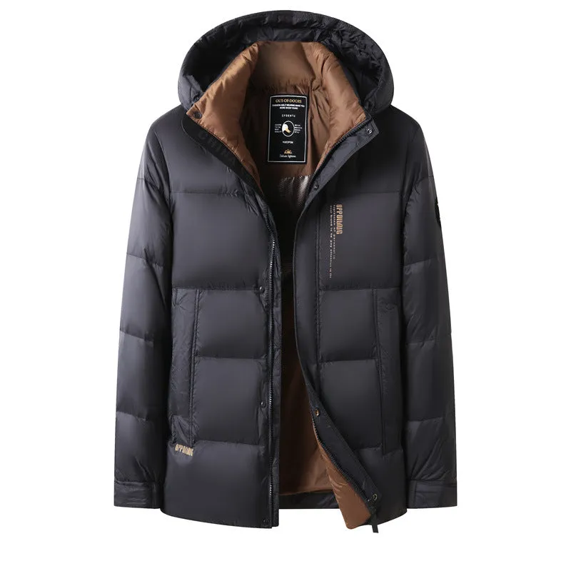 Water-resistant and Windproof Puffer Down Jacket for Men
