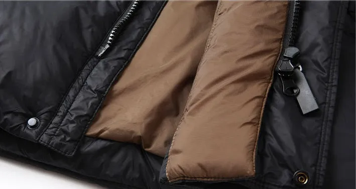 Water-resistant and Windproof Puffer Down Jacket for Men
